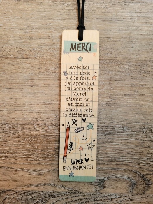 Signet Cadeau - Merci super enseignante