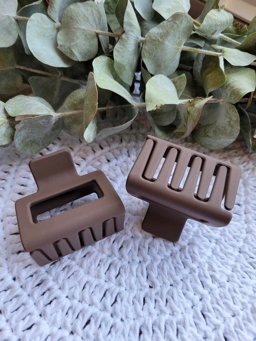 Pince à cheveux petite - Chocolat
