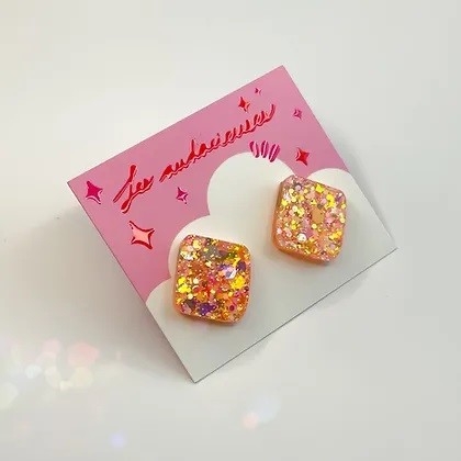 Boucles d'oreilles - Léo en SORBET