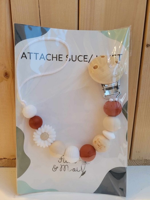Attache suce - Fleur blanche