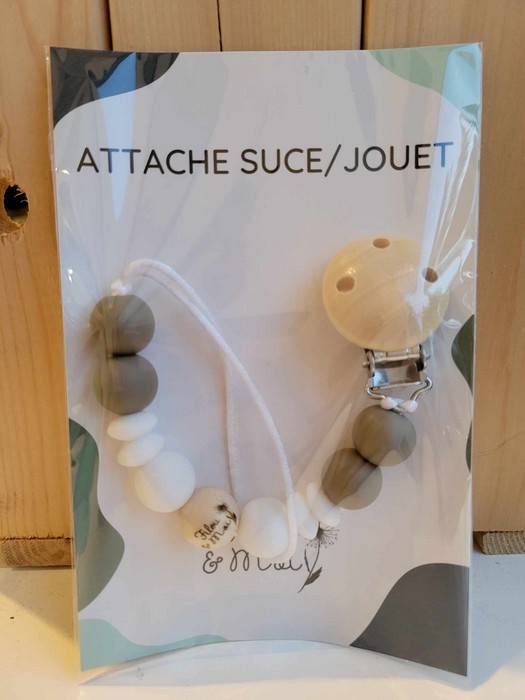 Attache suce - Blanc et gris