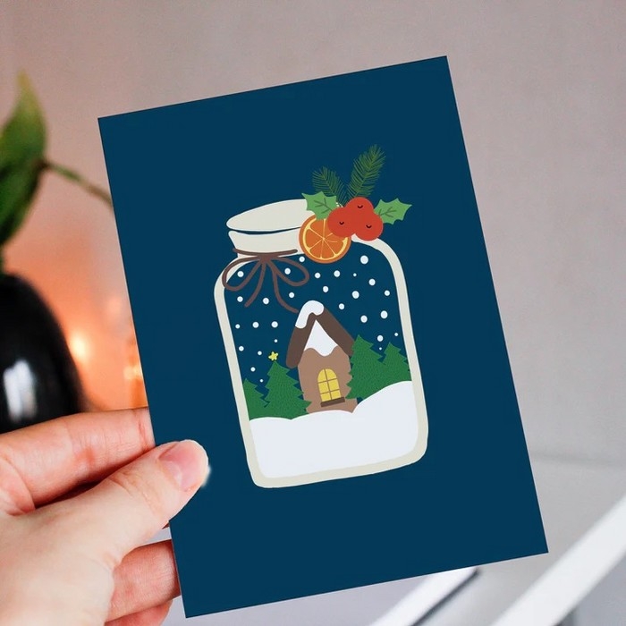 Carte de Noël - Maisonnette