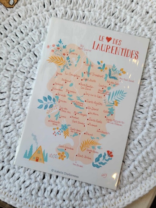Cartes postale -  Le coeur des Laurentides du Québec