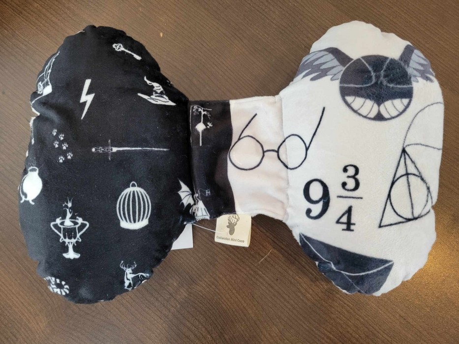 Oreiller papillon - Harry Potter Noir/Blanc