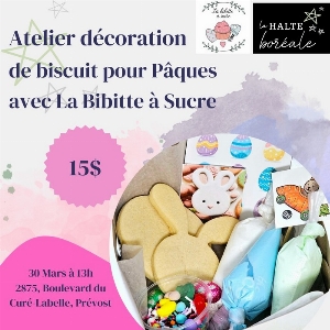 Atelier de décoration de biscuits 30 Mars 13h