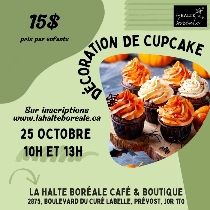 Atelier décoration de Cupcake 25 Octobre 10h00