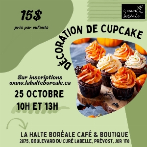 Atelier décoration de Cupcake 25 Octobre 10h00