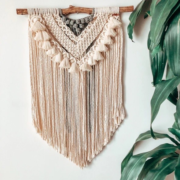 MACRAMÉ - NATUREL & SAUGE - 19"