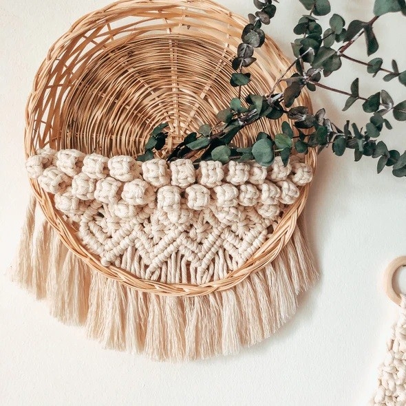 Panier macramé court