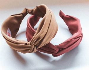 SERRE-TÊTE CROISÉ - VIEUX ROSE