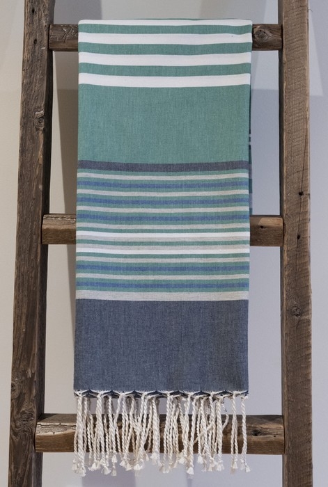 Fouta - Tahiti bleu et vert