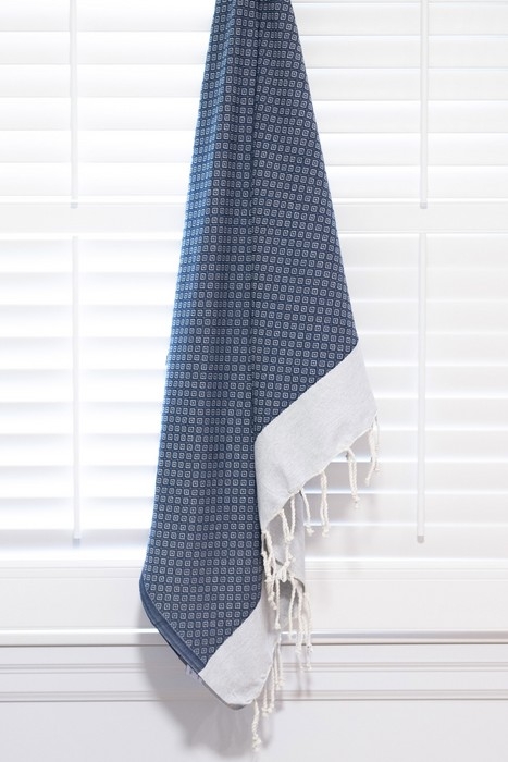 Fouta - Bleu marin  diamand