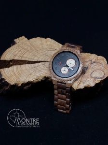 MONTRE EN BOIS QUANTUM DARK